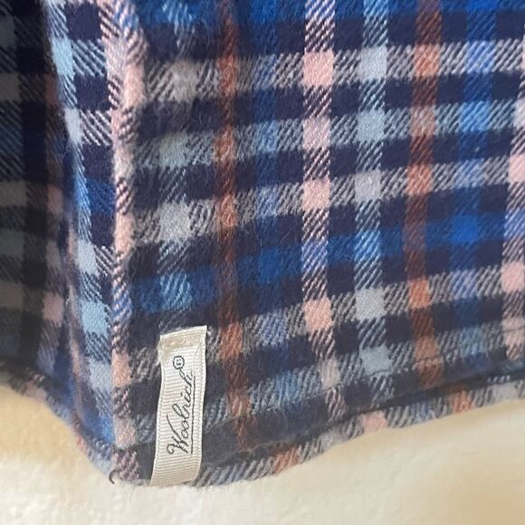 𝅺WOOLRICH Sz small S pemberton flannel shirt button down plaid - Picture 7 of 10